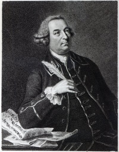 Portret van John Christopher Smith (1712-95), musicus en amanuensis van Handel door Johan Joseph Zoffany