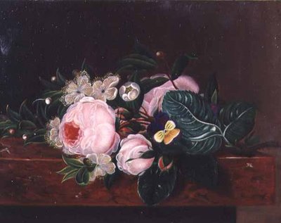 Een Schikking van Bloemen door Johan Laurents (school of) Jensen