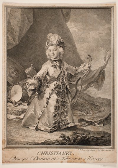 Christian VII als kind door Johan Martin Preisler