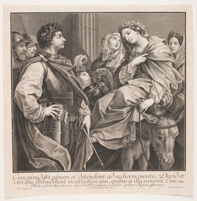 David en Abigail door Johan Martin Preisler