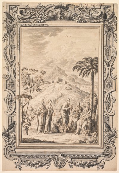 Illustratie en randontwerp voor Kupfer-Bibel (Koper Bijbel) door Johan Melchior Füssli