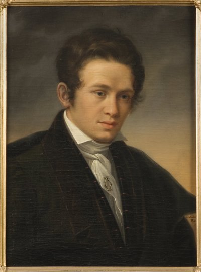 Portret van de dichter Karl August Nicander (1799-1839) door Johan Olaf Sodermark