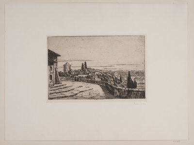 Uitzicht over Rome vanaf de Janiculum-heuvel door Johan Rohde