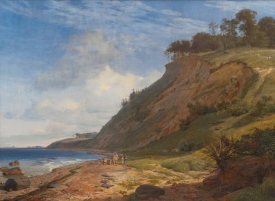 Een Deense Kust. Uitzicht vanaf Kitnæs bij de Roskilde Fjord door Johan Thomas Lundbye