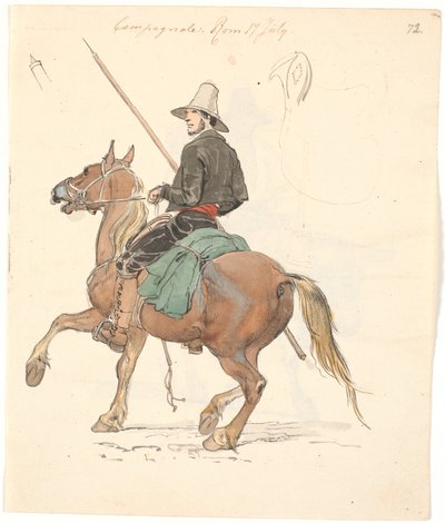Campagnole te paard door Johan Thomas Lundbye