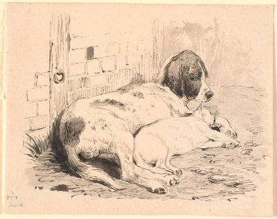 De twee vrienden door Johan Thomas Lundbye