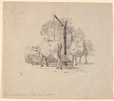De kip en de koe. Illustratie voor Kaalunds 