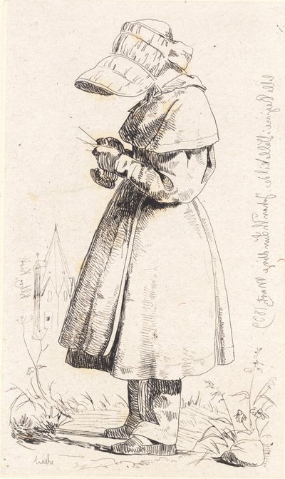 Kleine Regine in Vallekilde door Johan Thomas Lundbye
