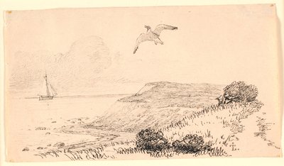 Mågen. Illustratie voor Kaalunds "Fabler for Børn" door Johan Thomas Lundbye