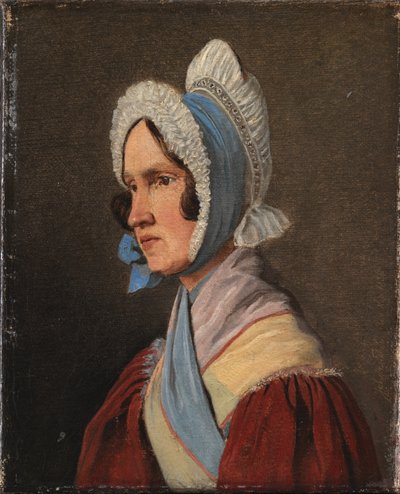 Kolonel Cathrine Lundbye, geboren Bonnevie, moeder van de kunstenaar door Johan Thomas Lundbye