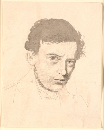 Portret van een jonge man door Johan Thomas Lundbye