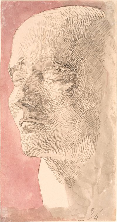 Studie na Napoleons doodsmasker door Johan Thomas Lundbye