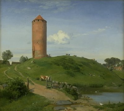 De Gansentoren in Vordingborg, Seeland door Johan Thomas Lundbye