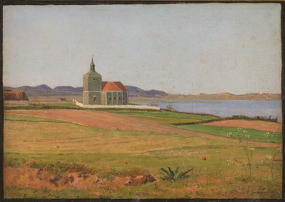 Vinderød Kerk bij Frederiksværk door Johan Thomas Lundbye