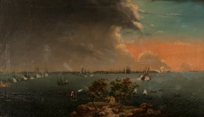 Tweede Russisch-Zweedse slag bij Svensksund op 10 juli 1790 door Johan Tietrich Schoultz