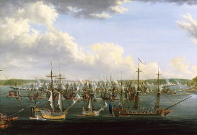 De Slag bij Fredrikshamn, 15 mei 1790 door Johan Tietrich Schoultz