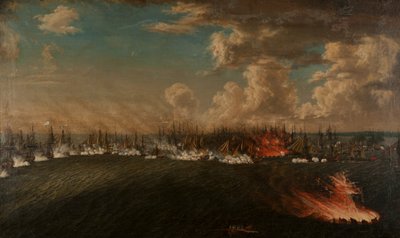 De Slag bij de Baai van Vyborg op 3 juli 1790, 1791 door Johan Tietrich Schoultz