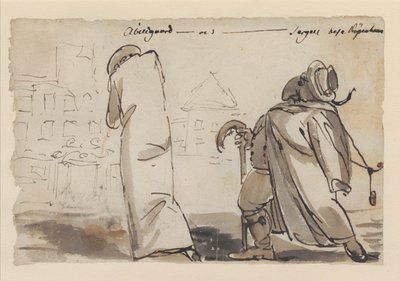 "Abildgaard en Sergell bezoeken Kopenhagen" door Johan Tobias Sergel