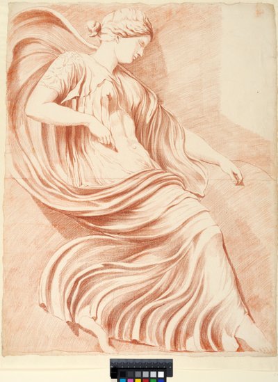 Akademiezeichnung. Relief aus dem Vatikanischen Belvedere-Hof door Johan Tobias Sergel