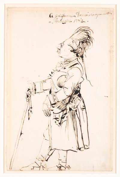 Baron Clemens August von Haxthausen in Stockholm door Johan Tobias Sergel