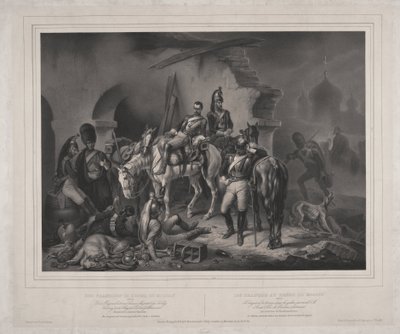 Het Franse leger in het Kremlin van Moskou door Johan Woelfle