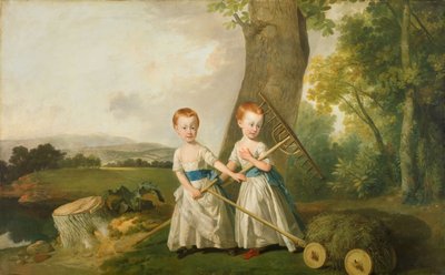 Portret van de Blunt Kinderen door Johan Zoffany