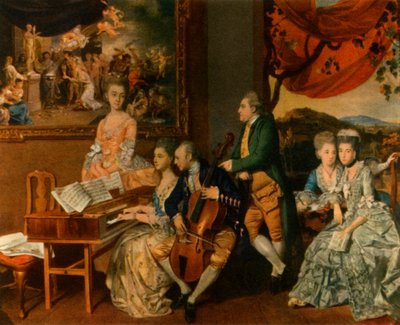 De Familie Gore met George, derde Graaf Cowper door Johan Zoffany