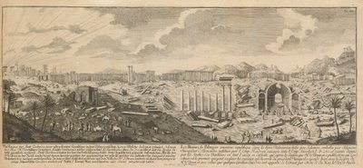 Ruïnes van Palmyra, oude stad van Syrië door Johann Adam Delsenbach