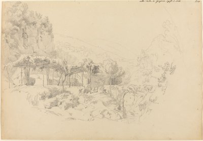 Een schaduwrijke prieel in de vallei van Gragnano door Johann Adam Klein