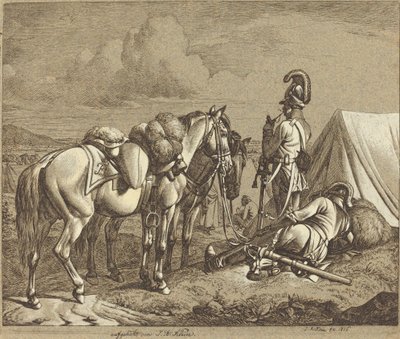 Oostenrijkse dragonders door Johann Adam Klein