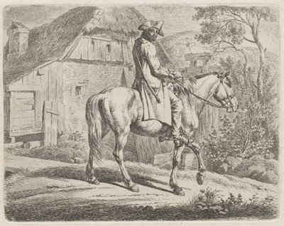 Veehandelaar te paard door Johann Adam Klein