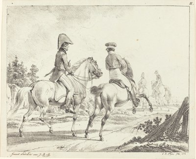 Erlangen Studenten te Paard door Johann Adam Klein