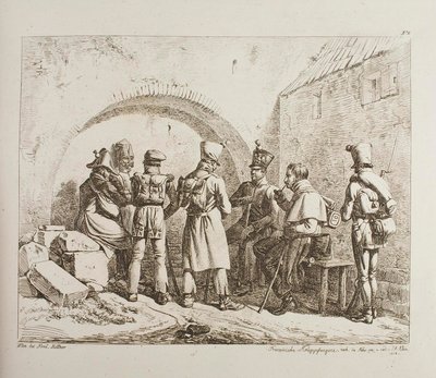 Franse krijgsgevangenen door Johann Adam Klein