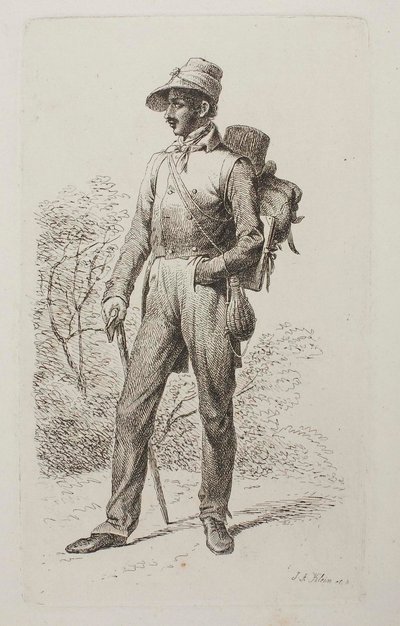 Johann Jacob Kirchner op wandeltocht door Johann Adam Klein
