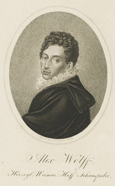 Portret van Pius Alexander Wolff 1782-1828, ca. 1820 door Johann Adolf Rossmaesler