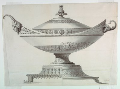 Tekening, Gedekte terrine door Johann Alois Seethaler