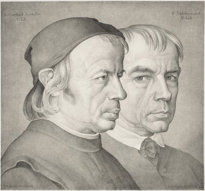 De Broers Konrad en Franz Eberhard door Johann Anton Ramboux