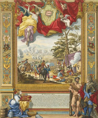 Beleg van Mons door de geallieerde troepen in 1709, begin 18e eeuw door Johann August Corvinus