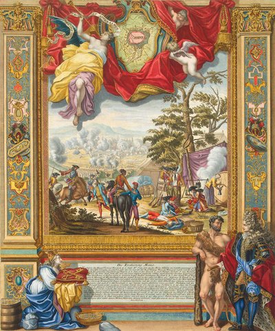Belegering van Mons door de geallieerde troepen in 1709 door Johann August Corvinus
