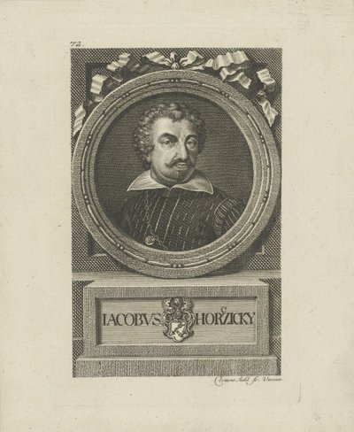 Portret van Jakub Horcicky z Tepence 1575-1622 door Johann Balzer