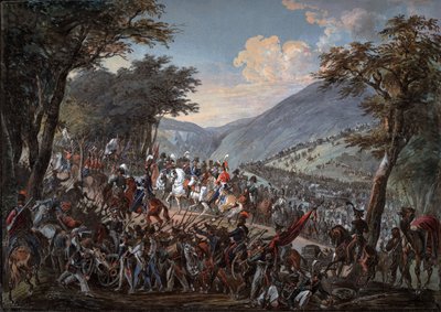 Keizer Alexander I (1777-1825) en zijn entourage passeerden de Vogezen in juli 1815 door Johann Baptist Hoechle