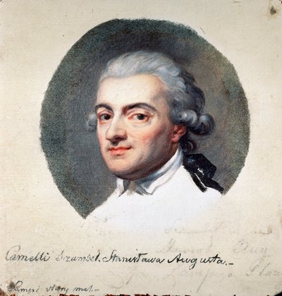 Portret van Stanislaus II Augustus Poniatowski van Polen door Johann Baptist I Lampi