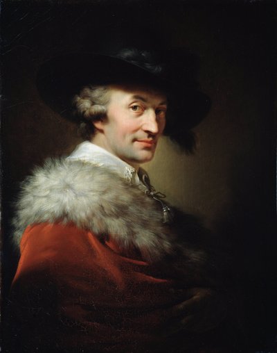 Portret van de architect LaTour door Johann Baptist I Lampi