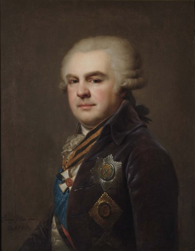 Portret van graaf Alexander Nikolajevitsj Samojlov 1744-1814, 1796 door Johann Baptist Lampi the Younger