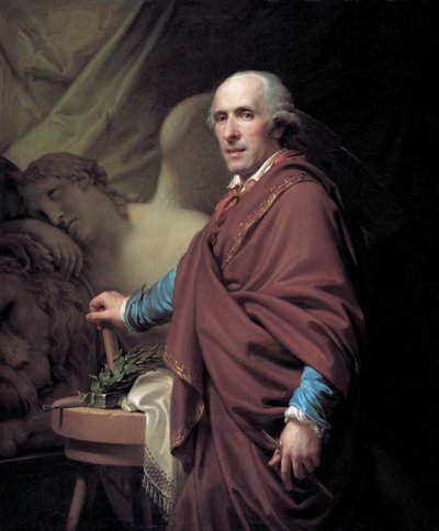 Portret van de beeldhouwer Antonio Canova 1757-1822, 1806 door Johann Baptist Lampi the Younger