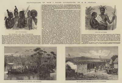 Illustraties van Hoe ik Livingstone vond, door H M Stanley door Johann Baptist Zwecker