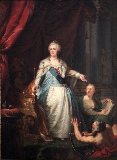 Allegorisch portret van Catharina II door Johann Baptist von Lampi the Elder