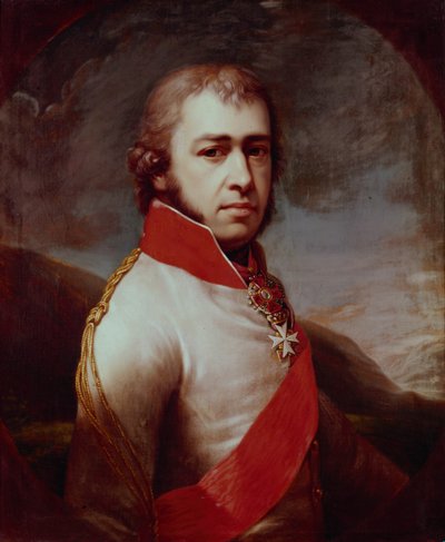 Portret van graaf Boris Vladimirovich Golitsyn 1769-1813, 1797 door Johann Baptist von Lampi the Elder