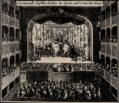 Markgrafentheater in Erlangen, 1721 door Johann Baptista Homann