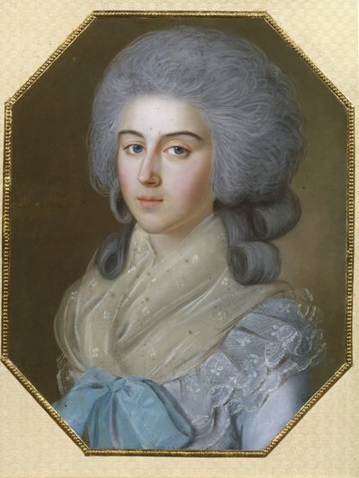 Portret van Gravin Anna Alexandrovna Golitsyna, Barones Stroganova door Johann Bardou